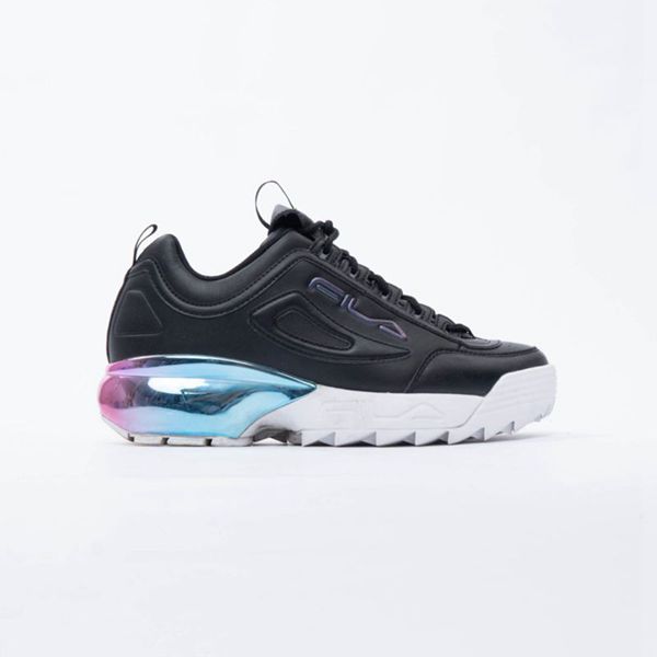 Zapatillas Fila Mujer Negras / Azules - Disruptor 2A Chrome - España 360459WOP